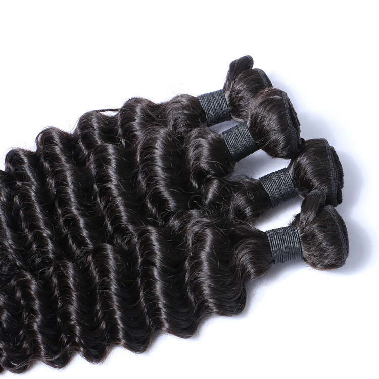 Human hair deep wave 10A grade natural color unprocessed bundles YL295 